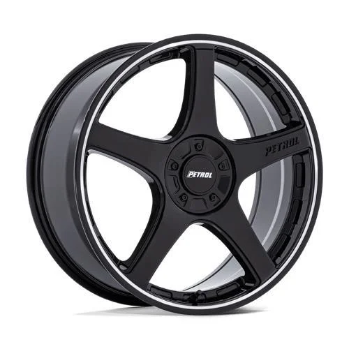 Statusfälgar PE003 P2E GLOSS BLACK W/ MACHINED LIP 8x18 5/112/120 ET35