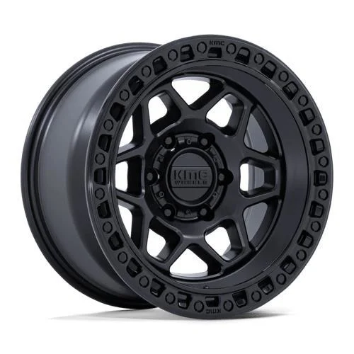Statusfälgar KM553 TORX MATTE BLACK W/ GLOSS BLACK LIP 9x17 6/139,7 ET-12