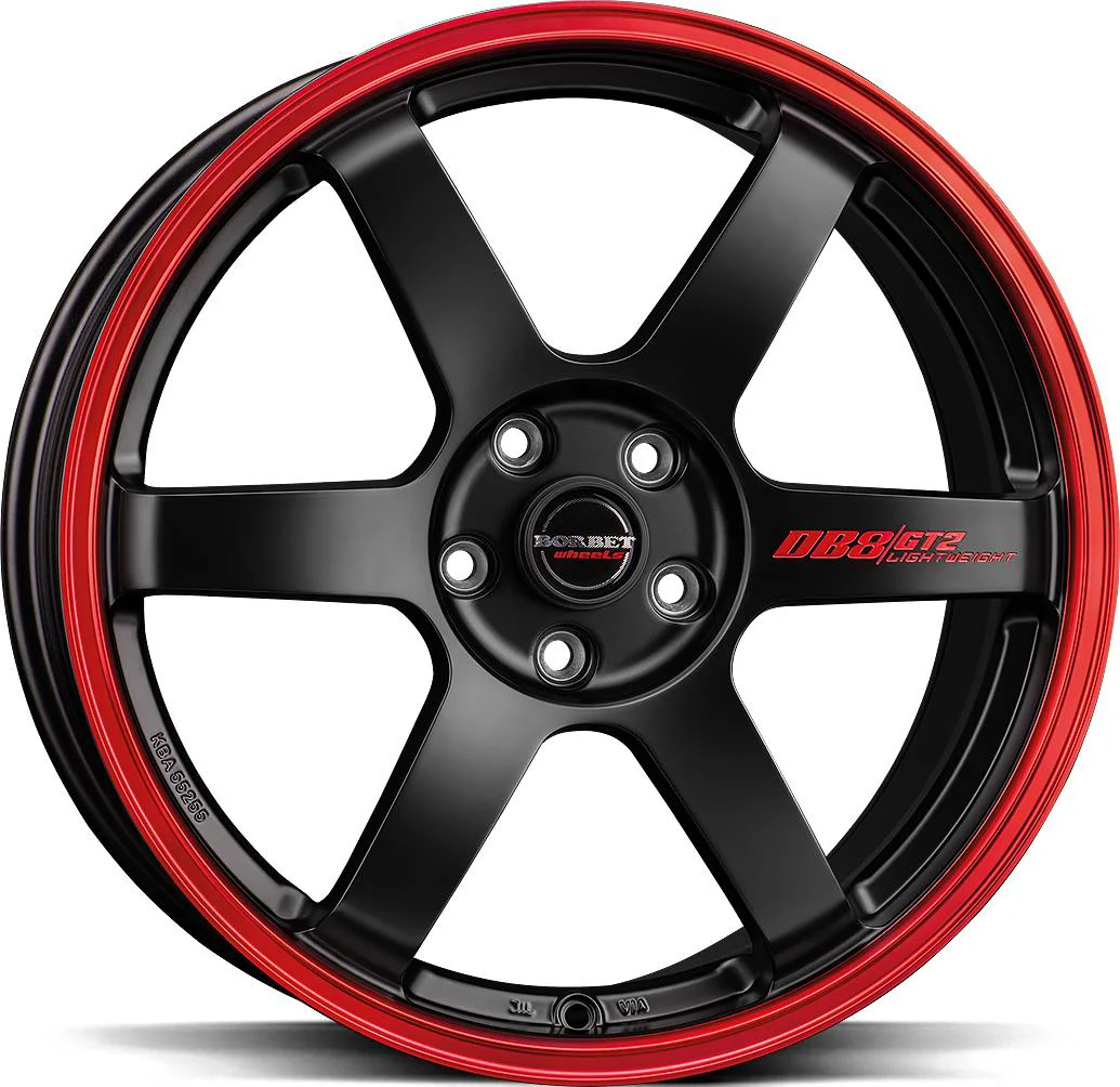 Rautamo BORBET DB8GT2 Black Matt Rim Red 8.5x19 5/112 ET45