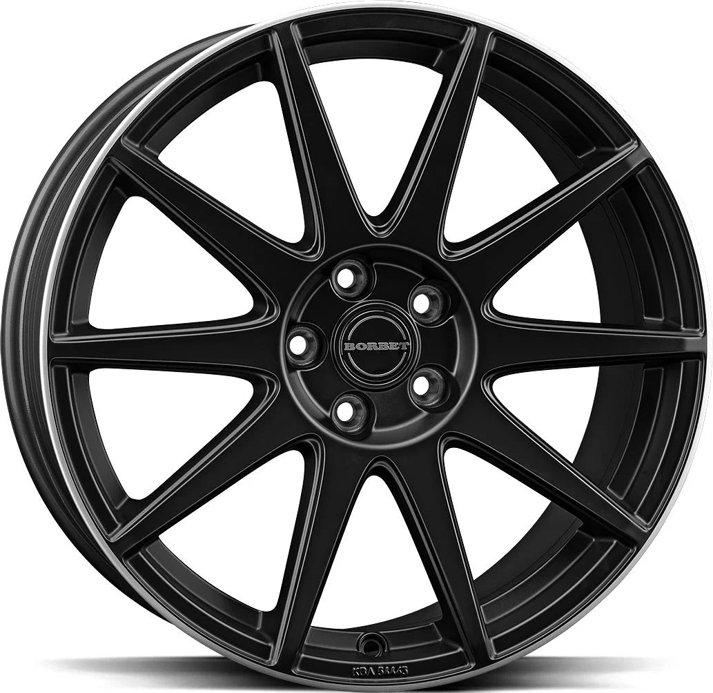 Rautamo BORBET GTX Black Matt Rim Silv 8x19 5/112 ET40