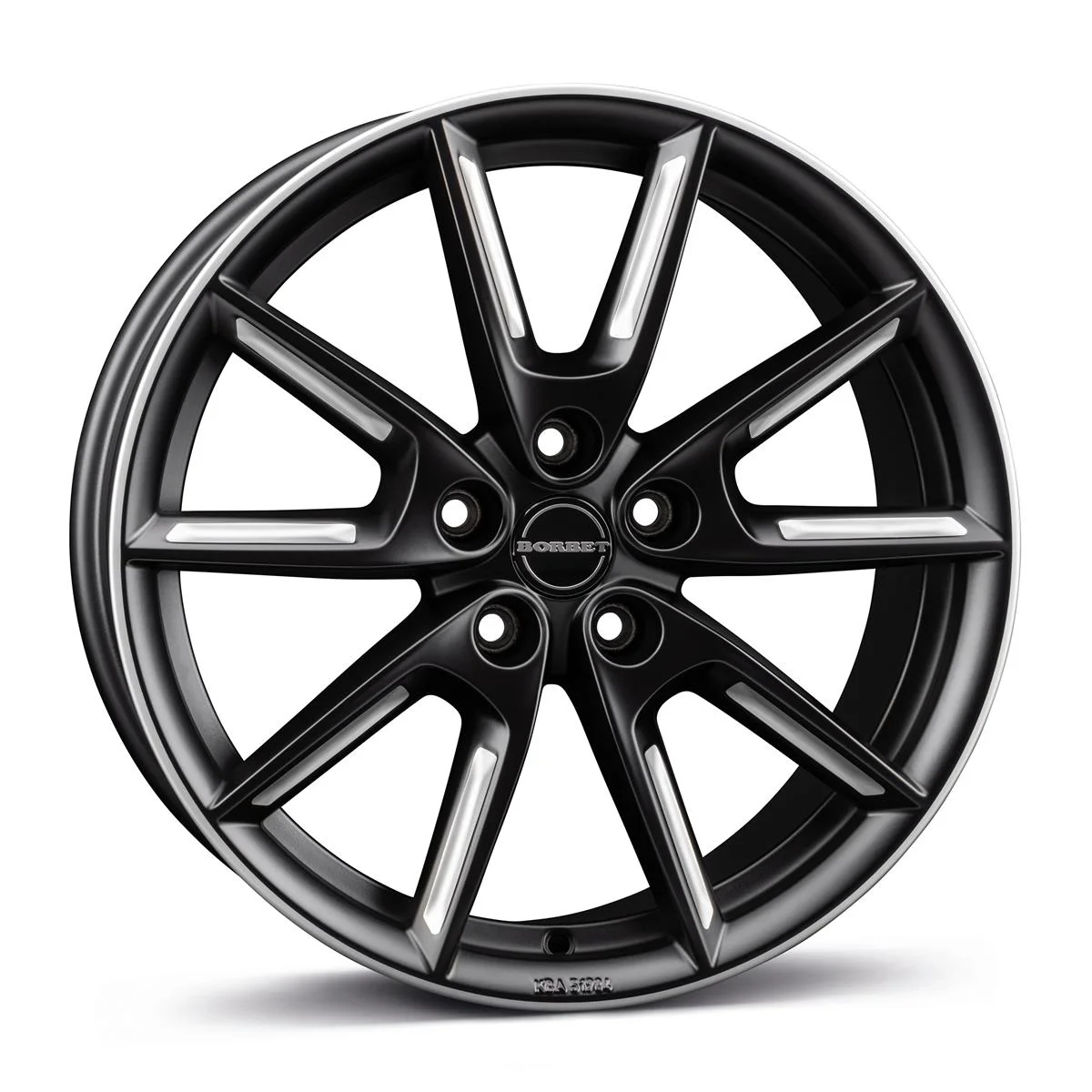 Rautamo BORBET LX18 Black Matt Silv Spoke Rim 8x18 5/112 ET48