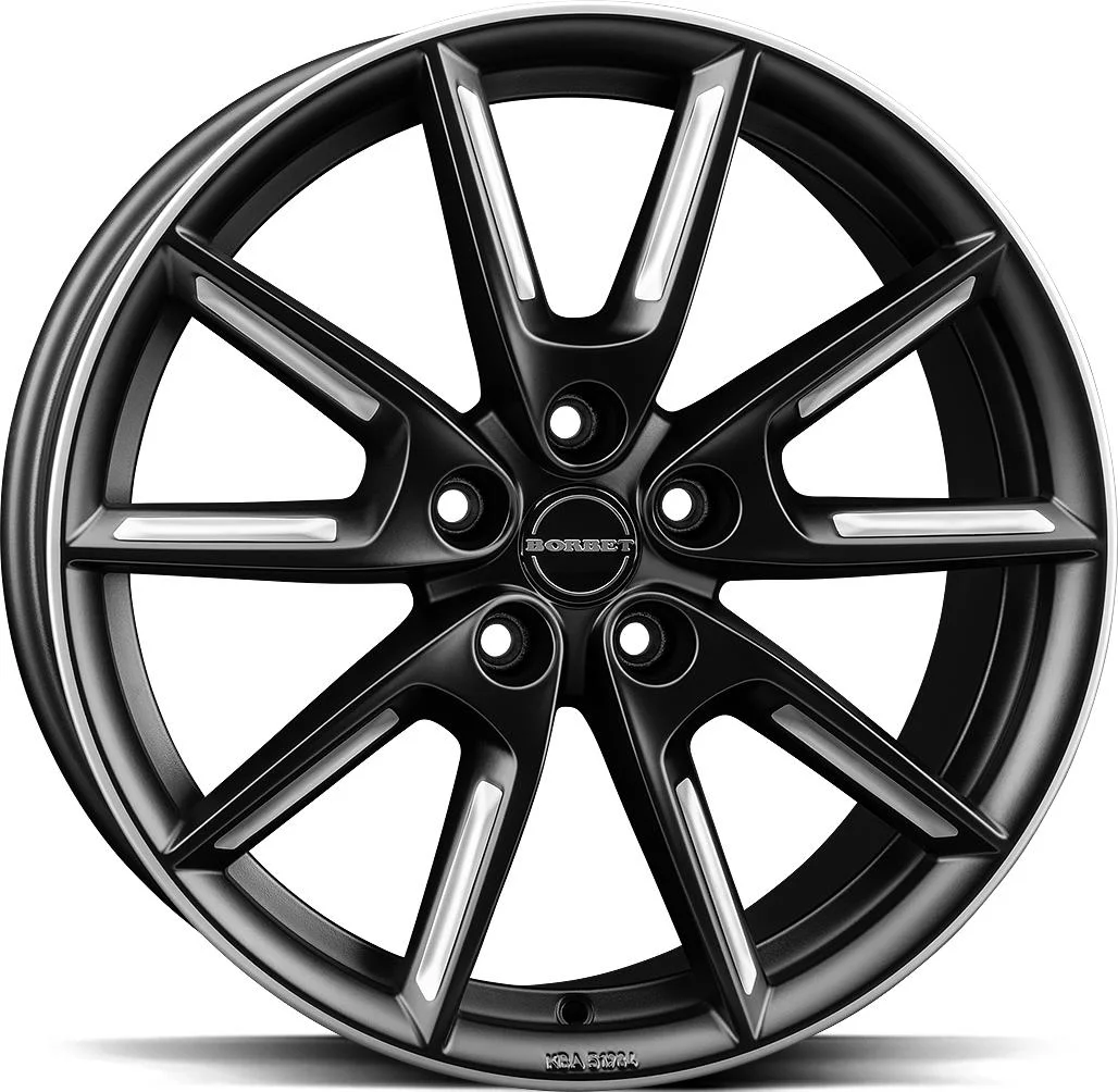 Rautamo BORBET LX19 Black Matt Silv Spoke Rim 8x19 5/108 ET45