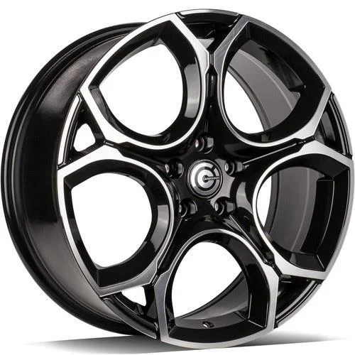 Statusfälgar UNIQUE Black Front Polished 7.5x18 5/112 ET45