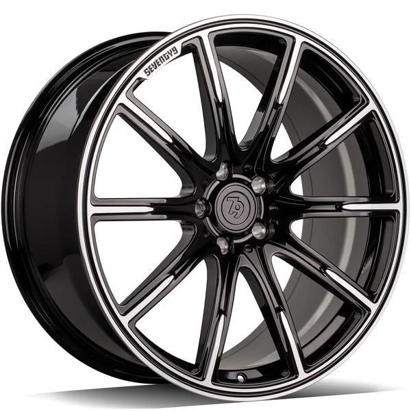 Statusfälgar MF.11 Black Front Polished 10x22 5/130 ET30