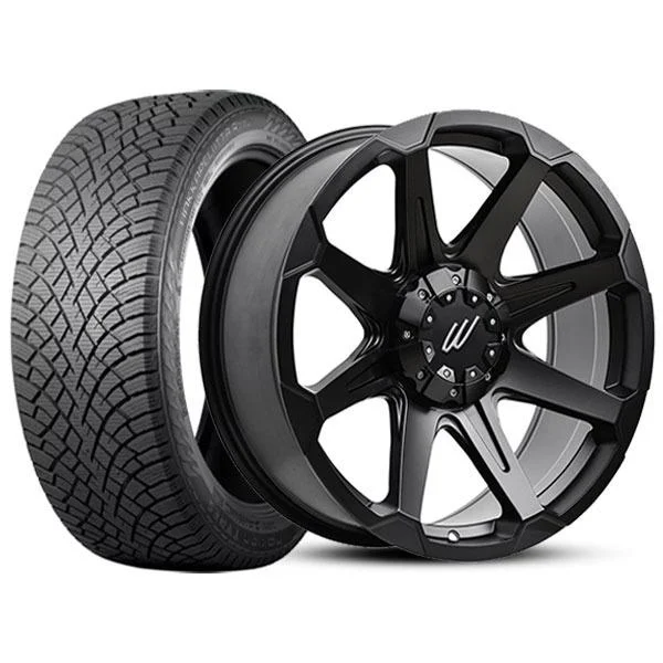 ABS Wheels 273525  DIRT A.T D05 Flatblack + NOKIAN HKPL R5 275/60R20 WOWTO 9x20 6/139,7 ET20