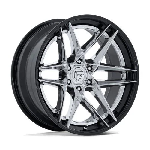 Statusfälgar FC408 FLIGHT CHROME W/ GLOSS BLACK LIP 9x20 6/139,7 ET1