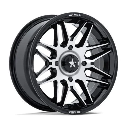 Statusfälgar M52 RADAR UTV GLOSS BLACK MACHINED 7x14 4/110 ET10