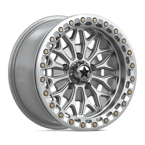 Statusfälgar MA53 BOLO UTV BEADLOCK GLOSS SILVER W/ MACHINED FA 7x15 4/156 ET10