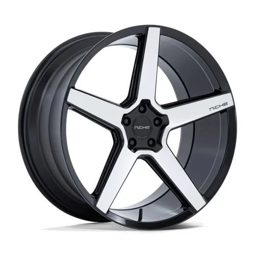 Statusfälgar NC283 MODENA GLOSS BLACK MACHINED 9x22 5/120 ET27