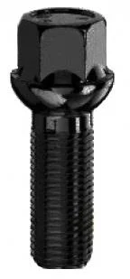 Bult Kulkona Zink 12x1,50x28 R12 17mm skalle SVART