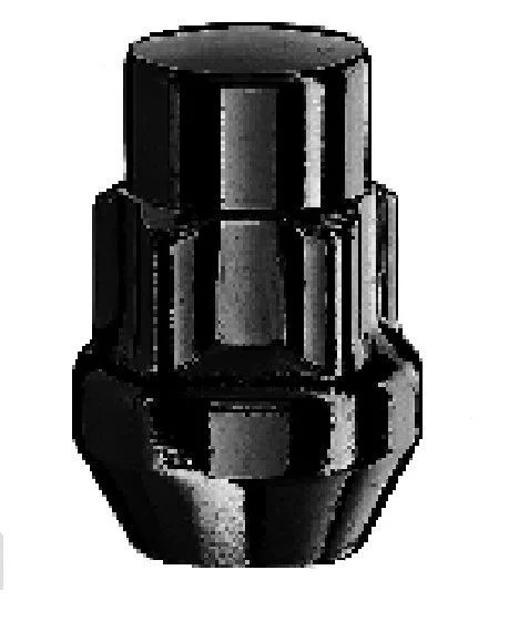 Låsmutter stängd 12x1,50 19/21mm skalle Svart