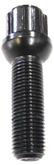 Låsbult 12x1,50x28 Kulkona 17/19mm skalle SVART