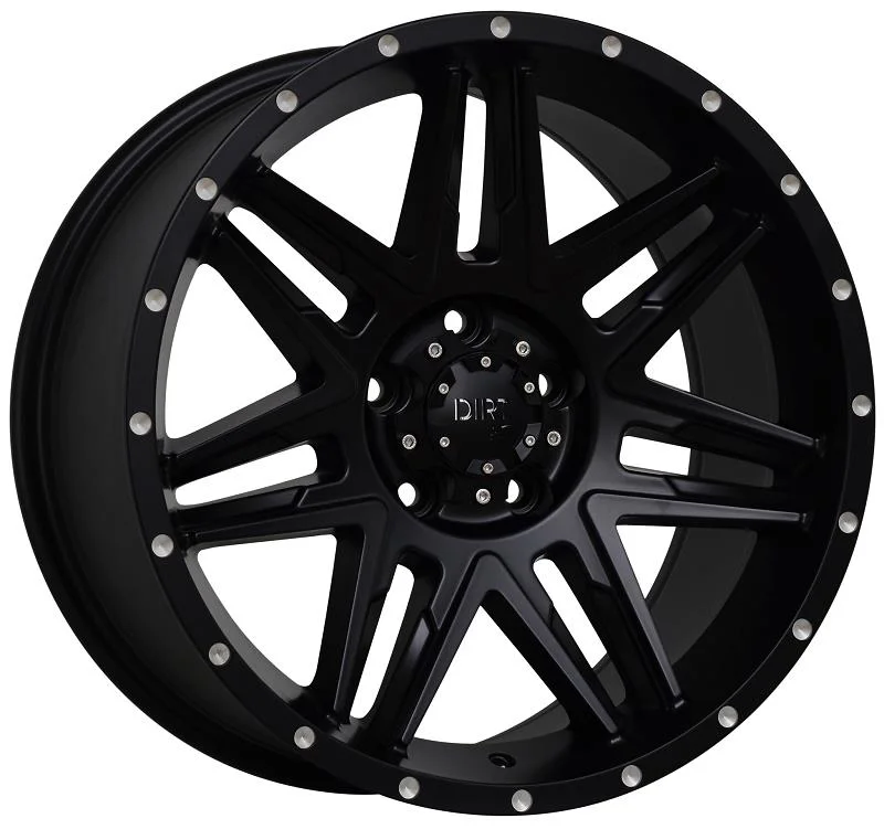 Statusfälgar D62 Flatblack milled rivets 9x18 6/114,3 ET25